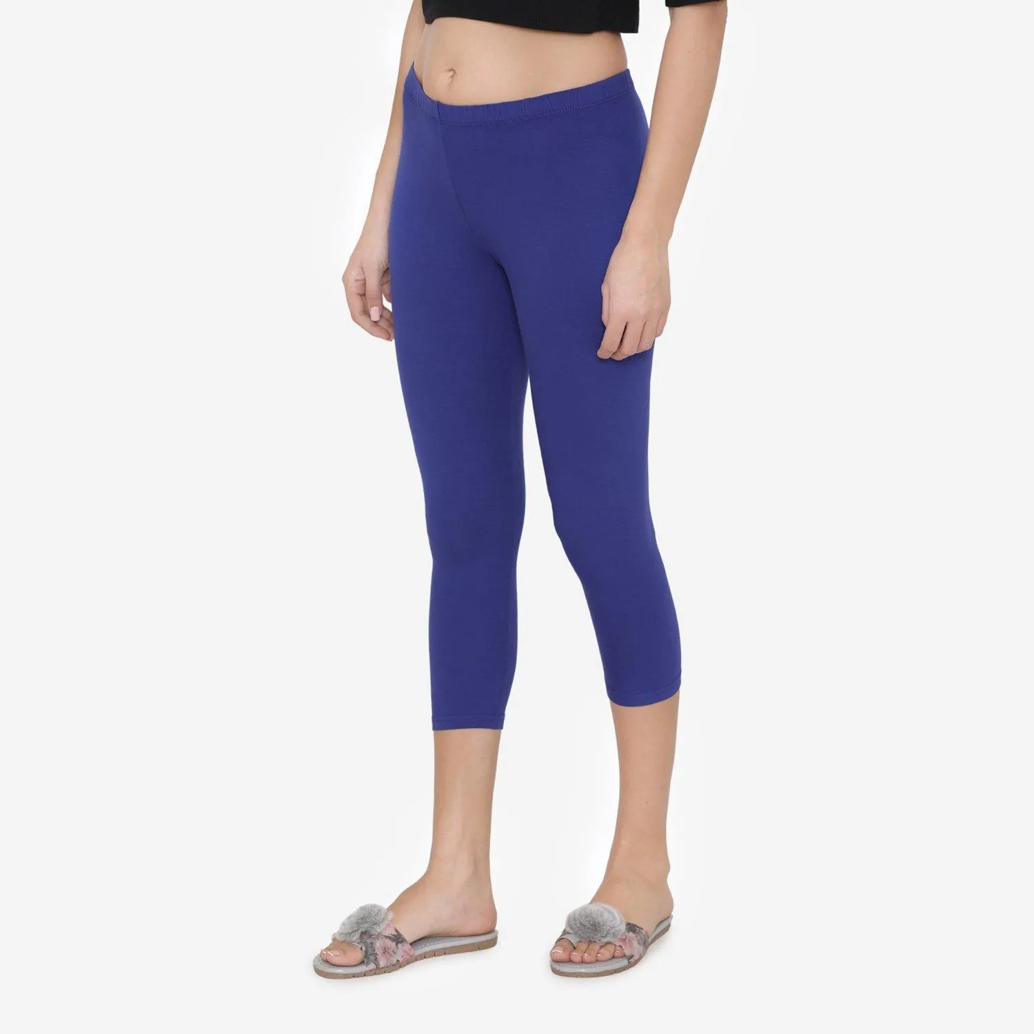 Women's Comfy Classy Capri Leggings - Ink Blue