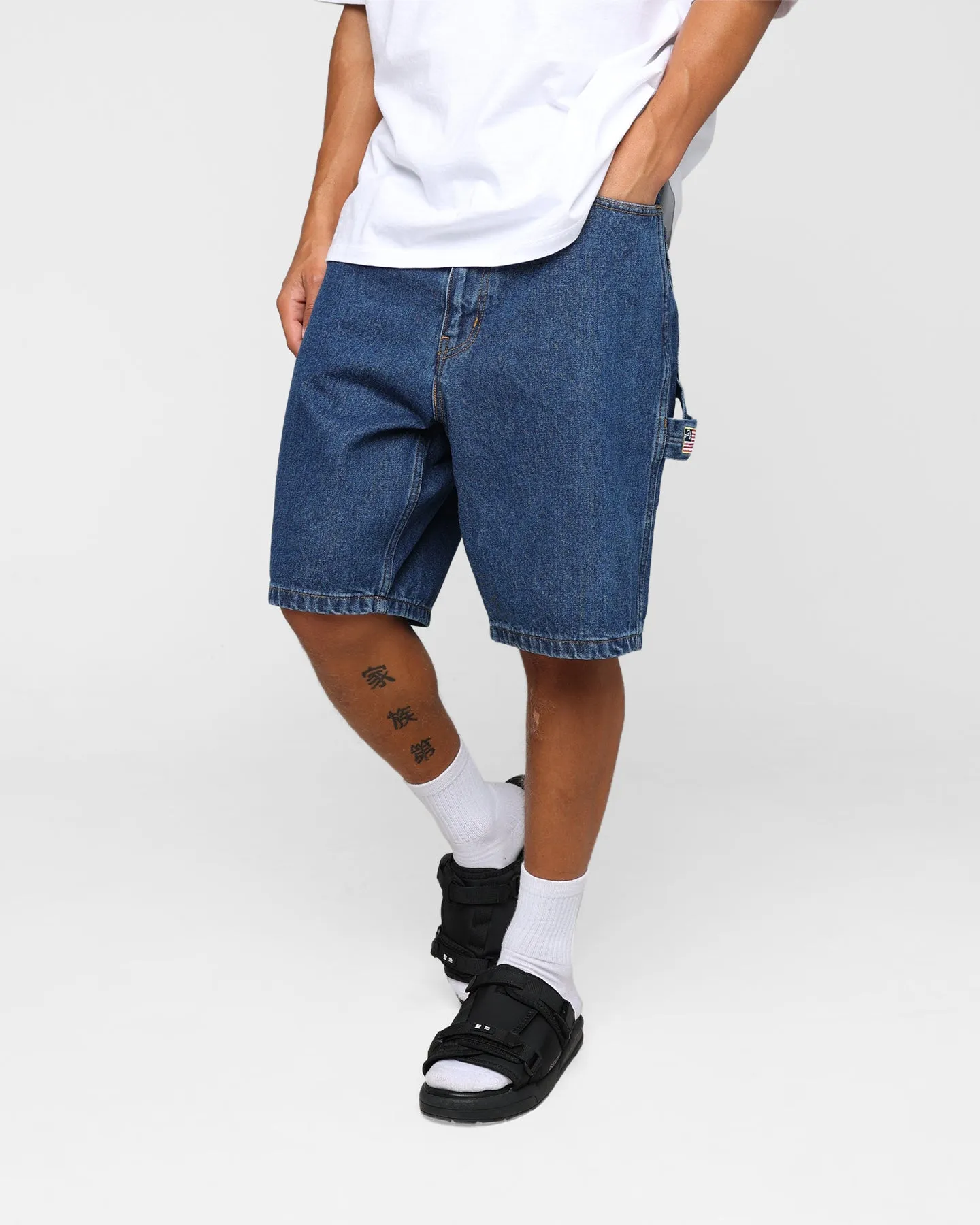 X-Large Denim Painter Shorts Indigo