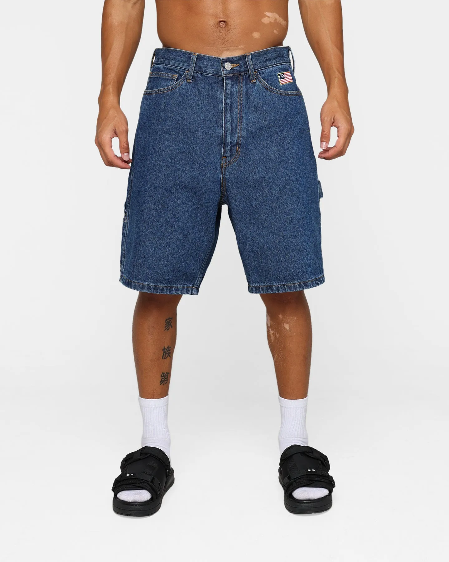 X-Large Denim Painter Shorts Indigo