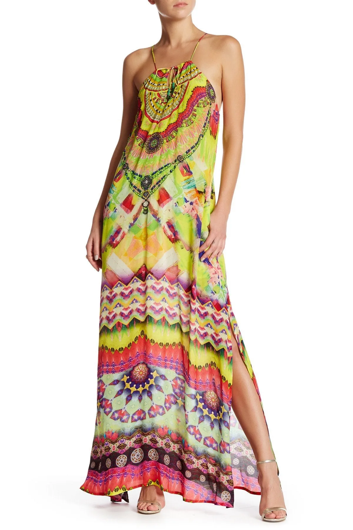 Yellow Summer Strappy Maxi Dresses